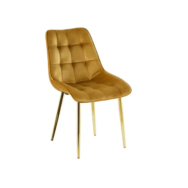 Krzesło tapicerowane curry nogi złoty J262-1